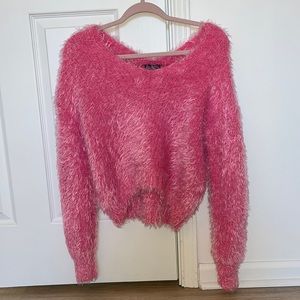 Pink Fuzzy Sweater